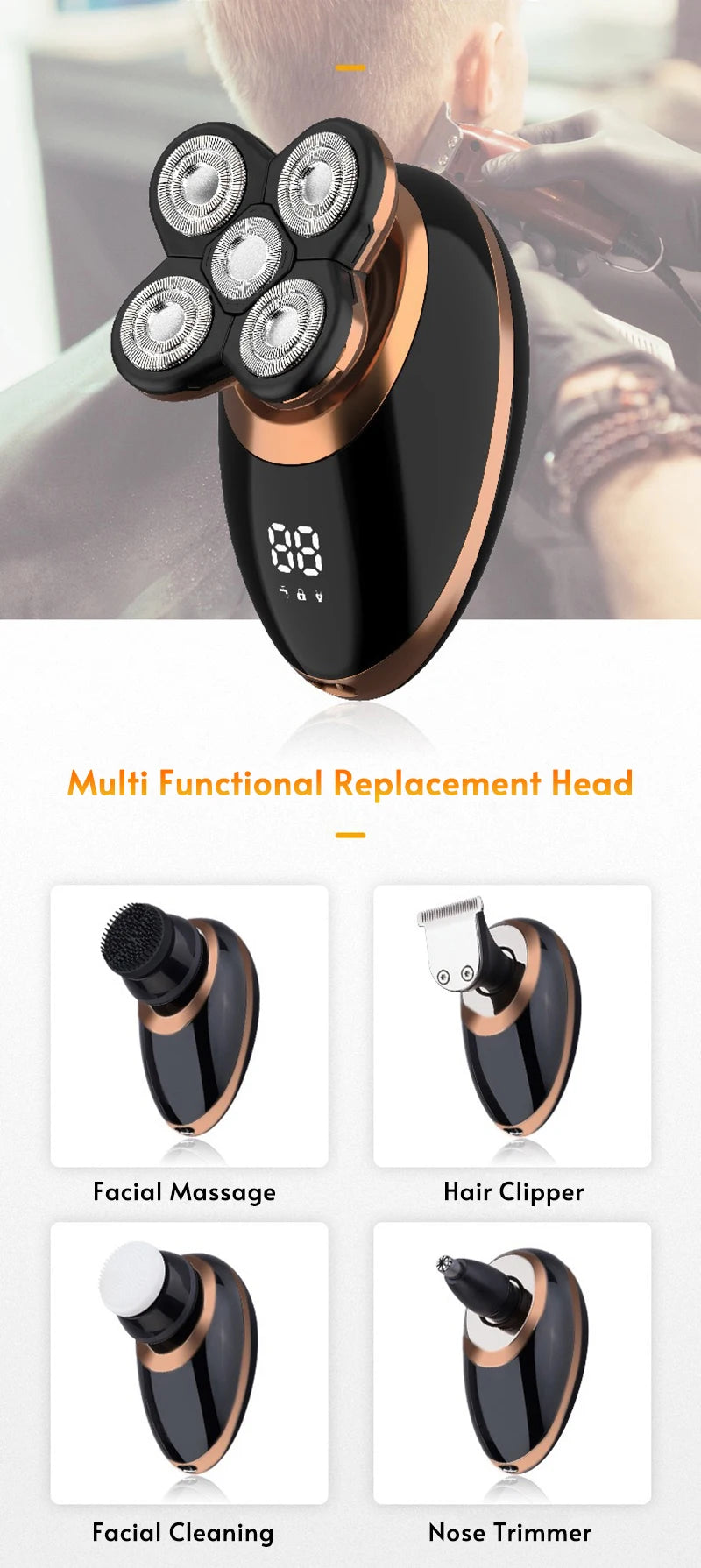 5 In 1 Electric Shaver For Men