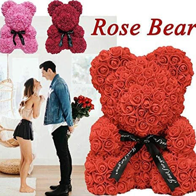 Artificial Rose Bear Flower a Gift for Women