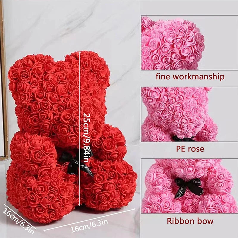 Artificial Rose Bear Flower a Gift for Women