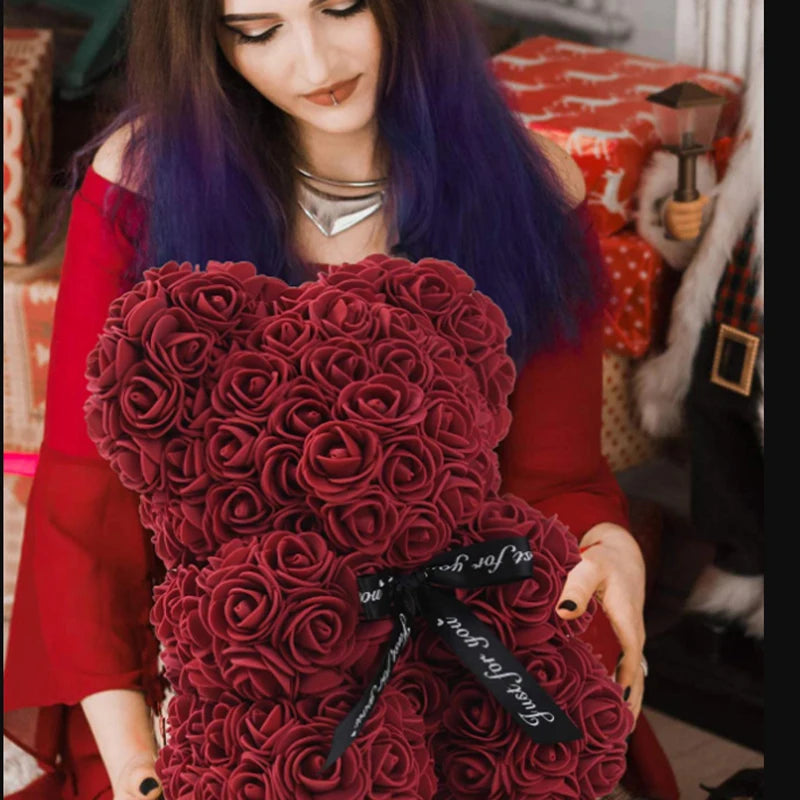 Artificial Rose Bear Flower a Gift for Women