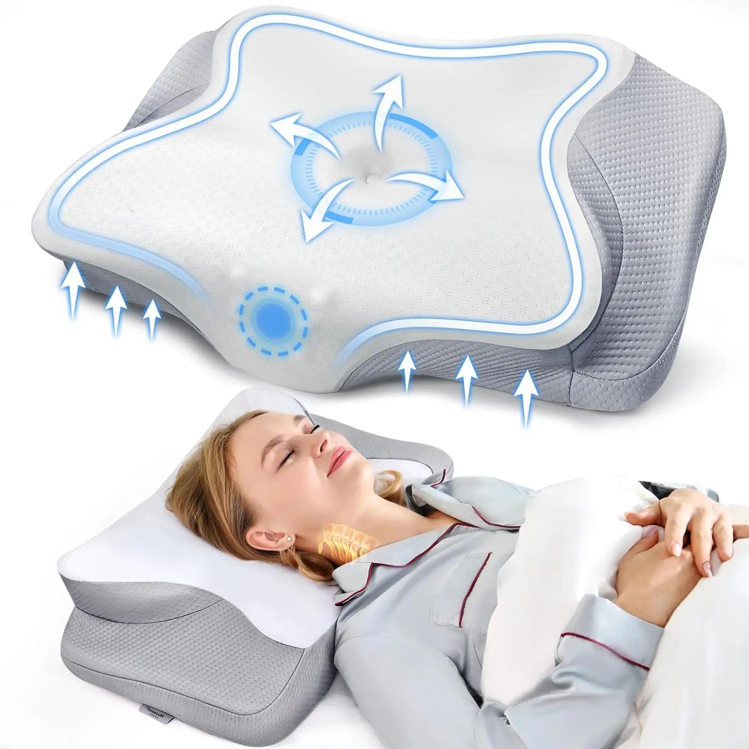 Muzsoul Cervical Pillow for Neck Pain Relief